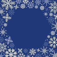 Winter Border Snowflakes Background vector