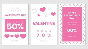 Valentine's Day sale. Letters with hearts valentine background, Wallpaper, flyers, invitation, posters, brochure and banners. vector