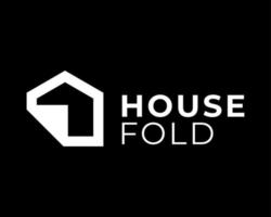 House Fold Home Paper Folded Housing Building Sheet Geometric Abstract Simple Vector Logo Design