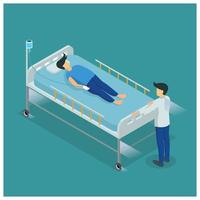 3D Isometric illustration Clinic High-tech Medical Assistance Rapid Diagnosis Therapy Doctor . Vector Isometric Illustration Suitable for Diagrams, Infographics, And Other Graphic assets