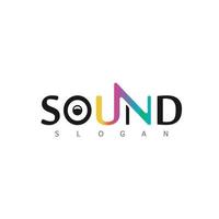 sound voice radio audio media music record logo design symbol vector