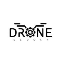 drone fly logo tecnología remota símbolo vector