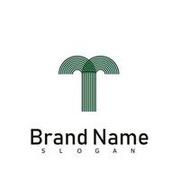 palm nature logo design symbol vector