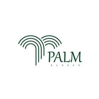 palm nature logo design symbol vector