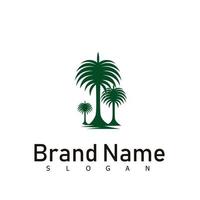 palm nature logo design symbol vector