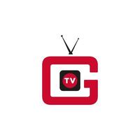 tv television electronic media logo icon vector template