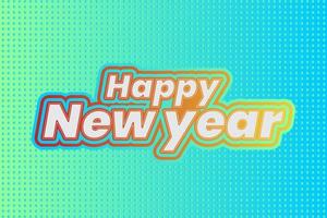 happy New Year 2023 wavy color gradation background vector