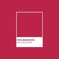 Viva Magenta color of the year 2023. Abstract background with square frame. Color concept. vector