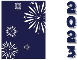 2023 Greeting, Happy New Year banner vector