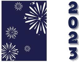 2023 saludo, feliz año nuevo banner vector