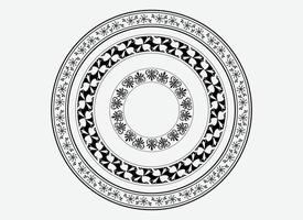 Circle border, abstract mandala design element vector