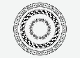 Circle border, abstract mandala design element vector