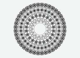 borde circular, elemento de diseño de mandala abstracto vector