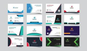 Modern business card bundle vector