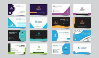 Modern business card bundle vector