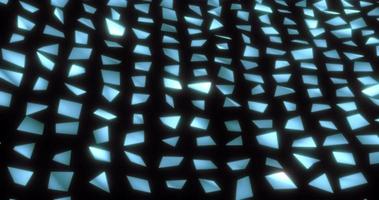 Abstract background of blue glass flying triangles. Screensaver beautiful video animation in high resolution 4k