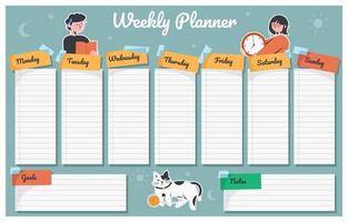 Creative Weekly Planner Concept vector