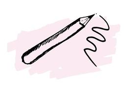 Sketch Eyeliner, eyebrow icon. Pencil for eyes, brows and lips vector