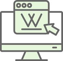 diseño de icono de vector de wikipedia