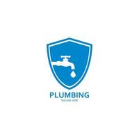 Plumbing logo vector icon illustration