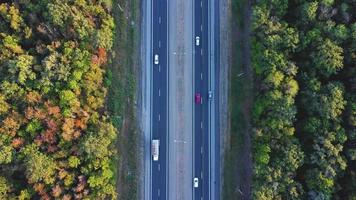 Timelapse of cars driving along the highway. video
