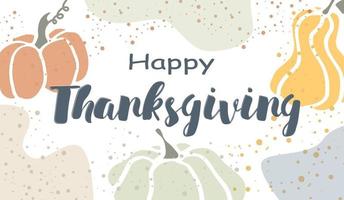 Happy Thanksgiving lbackground with pumpkins vector