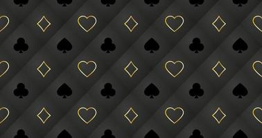 Seamless pattern with playing cards signs vector