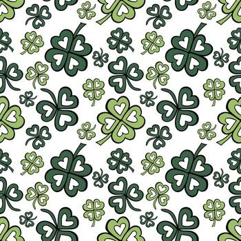 Clover seamless pattern vector