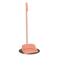 Dustpan with long handle vector