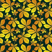 Seamless pattern with chestnut leaves. Design for textiles, fabric, tapestries vector
