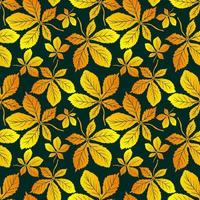 Seamless pattern with chestnut leaves. Design for textiles, fabric, tapestries vector