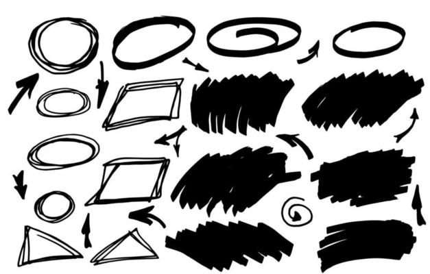 Vector marker elements.