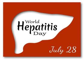 día mundial de la hepatitis. 28 de julio vector