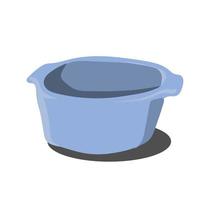 Plastic basin for washing dishes and clothes vector