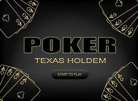 Poker Texas Holdem banner vector