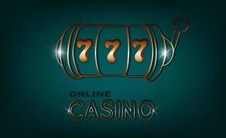 Online casino background with slot machine vector
