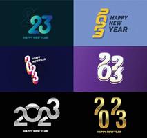 Big Set of 2023 Happy New Year logo text design 2023 number design template vector