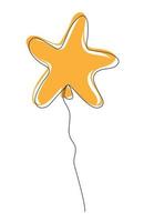 Balloon in star shape for birthday and party vector