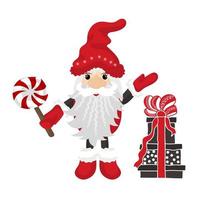 Christmas little Gnomes. Santa Claus vector