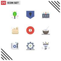 conjunto de 9 iconos de interfaz de usuario modernos símbolos signos para símbolos concurso antiguo jabón de loto elementos de diseño vectorial editables vector
