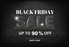 Black friday sale inscription design template. vector