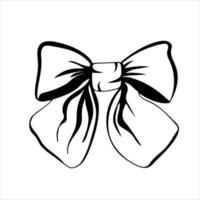 Tied bow in doodle style vector