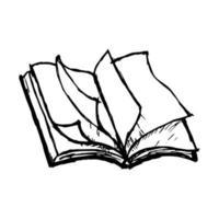 Hand Drawn OPEN Book vector