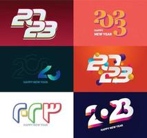 Big Set of 2023 Happy New Year logo text design 2023 number design template vector