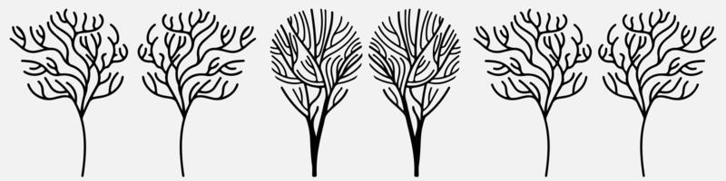 Bare tree Silhouette art vector design plant bare shape for websites, printing and others.