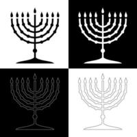 Hanukkah candles drawing vector for websites, printing and others