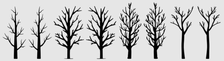 Bare tree Silhouette art vector design plant bare shape for websites, printing and others.