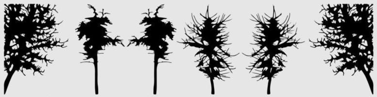 Bare tree Silhouette art vector design plant bare shape for websites, printing and others.