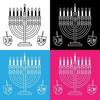 vector de dibujo de velas de hanukkah para sitios web, impresión y otros