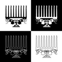 Hanukkah candles drawing vector for websites, printing and others